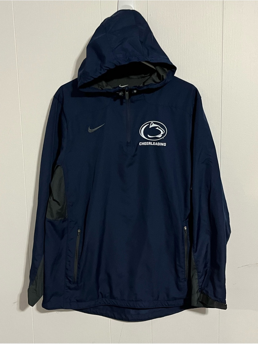 Nike Penn State Cheerleading Anorak Windbreaker 1/4 Zip Jacket—Large